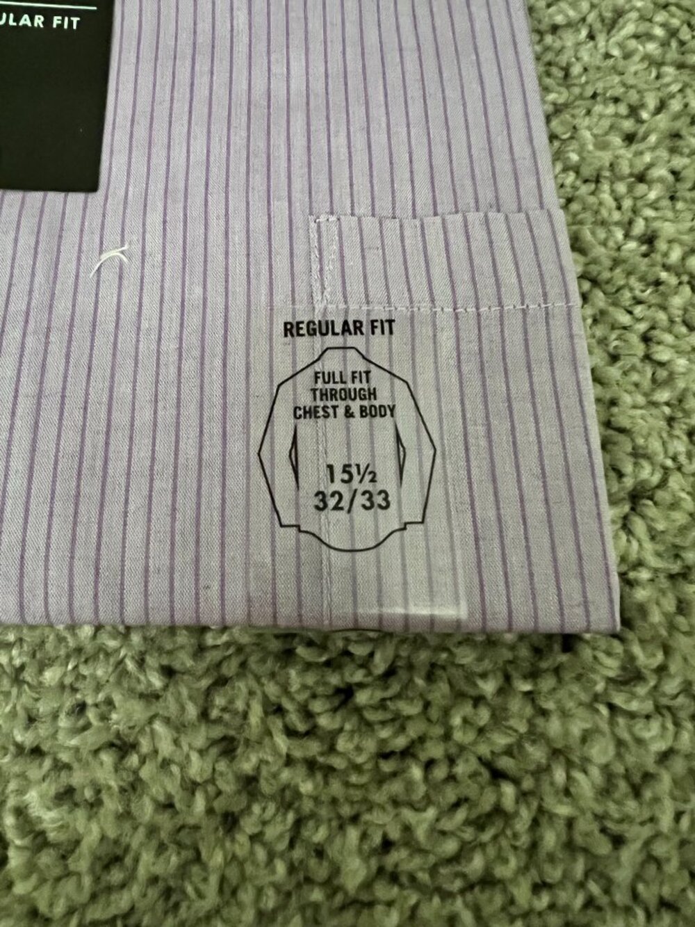 Van Heusen Dress Shirt Purple 15.5 32/33 NWT - Picture 2 of 2